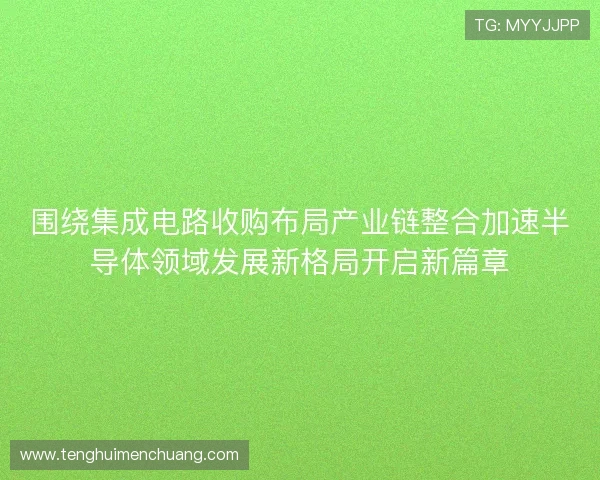 围绕集成电路收购布局产业链整合加速半导体领域发展新格局开启新篇章